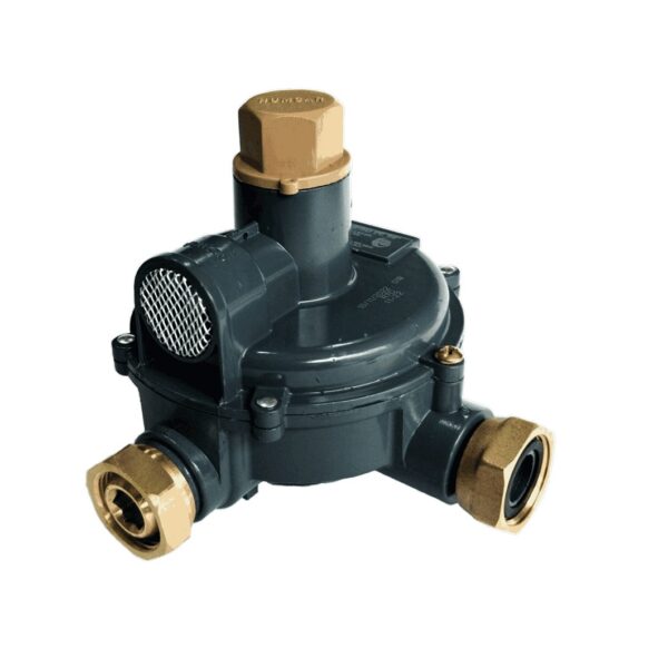 Regulador R7 UPSO 90° Acción Directa Primera Etapa GN  340 mbar G 3/4 h SC x G 3/4 h  JP   10 m³/ h GN