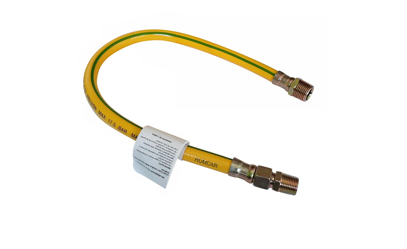 Conector Flexible Liso 3/8 NPTm X 1/2 NPTm longitud 150 cm conectores en Acero