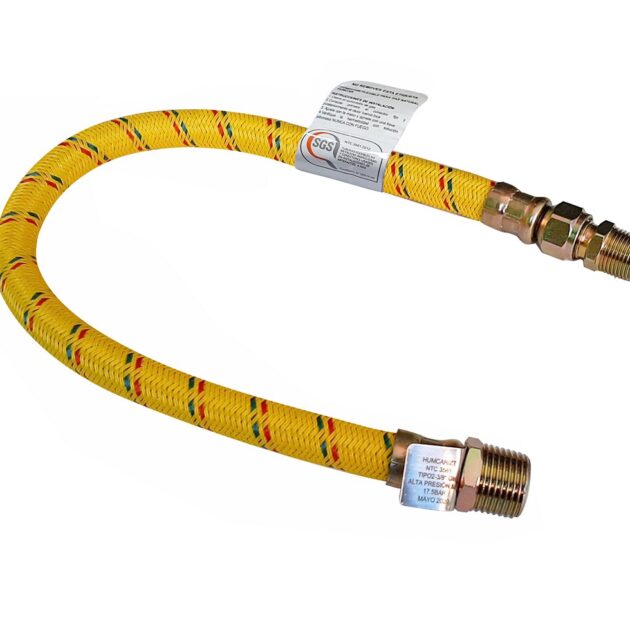 Conector Flexible Trenza 1/2" NPT
macho X 1/2" NPT
macho longitud 150 cm conectores en Acero