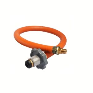 Conector Flexible Liso Volante Gris 7/8" NGO (rosca izquierda) X M11 * 1,0  mm 
macho longitud 50 cm conectores en Aluminio Y Laton
