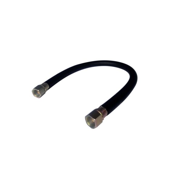 Conector Flexible Liso Espigo  interior 3/8 X Conector loco 5/8 UNF h
(Rosca Izquierda) longitud 50 cm conectores en Laton Y Acero
