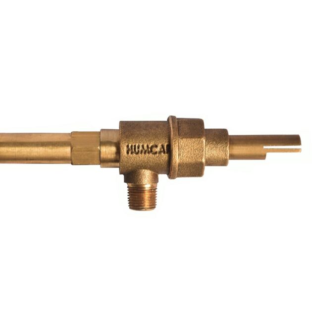 Valvula de Estufa M1 Acodada  2P Boquilla 7/16" x 35mm Longitud Vástago: 43 mm Tapa: Latón