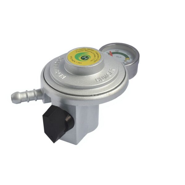 Regulador R103 Acción Directa Única Etapa GLP  28 mbar Acople Rápido Ø22 mm x Acople Manguera 3/8” 99680  BTU/h GLP