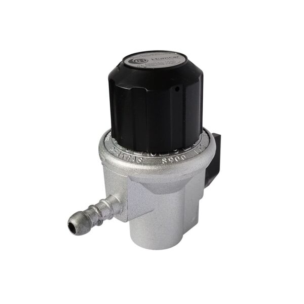 Regulador R103 Ajustable Acción Directa Primera Etapa GLP  0.8 - 20.3 psi Acople Rápido Ø22 mm x Acople Manguera 3/8” 104664  BTU/h GLP