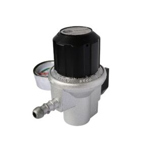Regulador R103 Ajustable Acción Directa Primera Etapa GLP  0.8 - 20.3 psi Acople Rápido Ø22 mm x Acople Manguera 3/8” 104664  BTU/h GLP