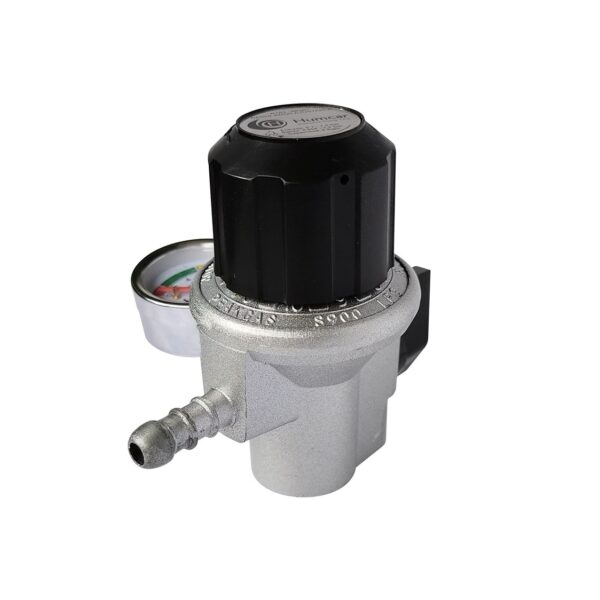 Regulador R103 Ajustable Acción Directa Primera Etapa GLP  0.8 - 20.3 psi Acople Rápido Ø22 mm x Acople Manguera 3/8” 104664  BTU/h GLP