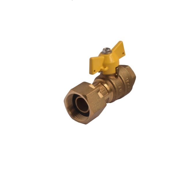 Valvula de Bola 1/2" NPTh, X M26 x1.5 . , maneral tipo Mariposa de Seguridad.