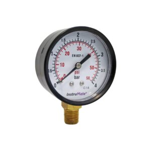 MANÓMETRO ANALÓGICO RANGO 0-4 bar(0-58 psi) CONEXIÓN 1/4 NPT m