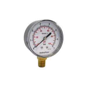 MANÓMETRO ANALÓGICO RANGO 0-7bar (0-100psi) CONEXIÓN 1/4 NPT m