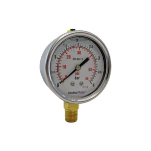 MANÓMETRO ANALÓGICO RANGO 0-100mbar (0-40inch WC ) CONEXIÓN 1/4 NPT m
