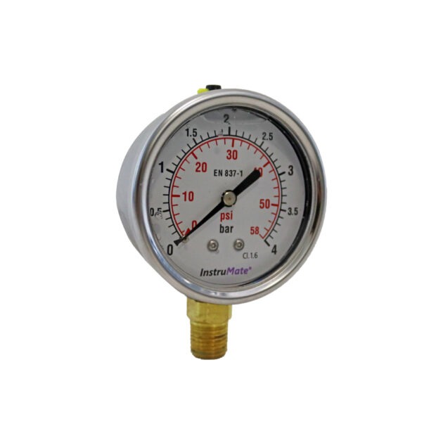 MANÓMETRO ANALÓGICO RANGO 0-4bar (0-58psi) CONEXIÓN 1/4 NPT m