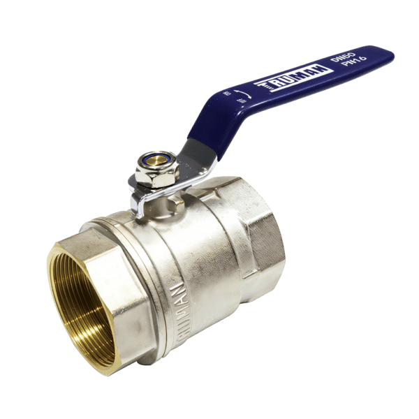 Valvula de bola Laton, Recubrimiento en niquel Truman 1" NPTh, X 1" NPTh.