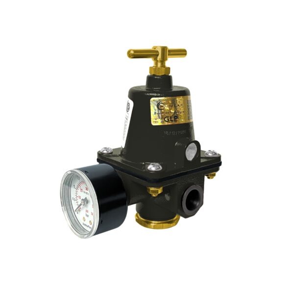 Regulador Alta Presión R150 Acción Directa Primera Etapa GLP 10-30psi 1/2”NPTh 6500000  BTU/h GLP